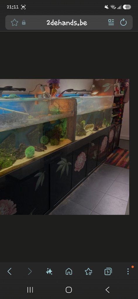 Aquarium 3 meter, Enlèvement, Utilisé, Aquarium vide