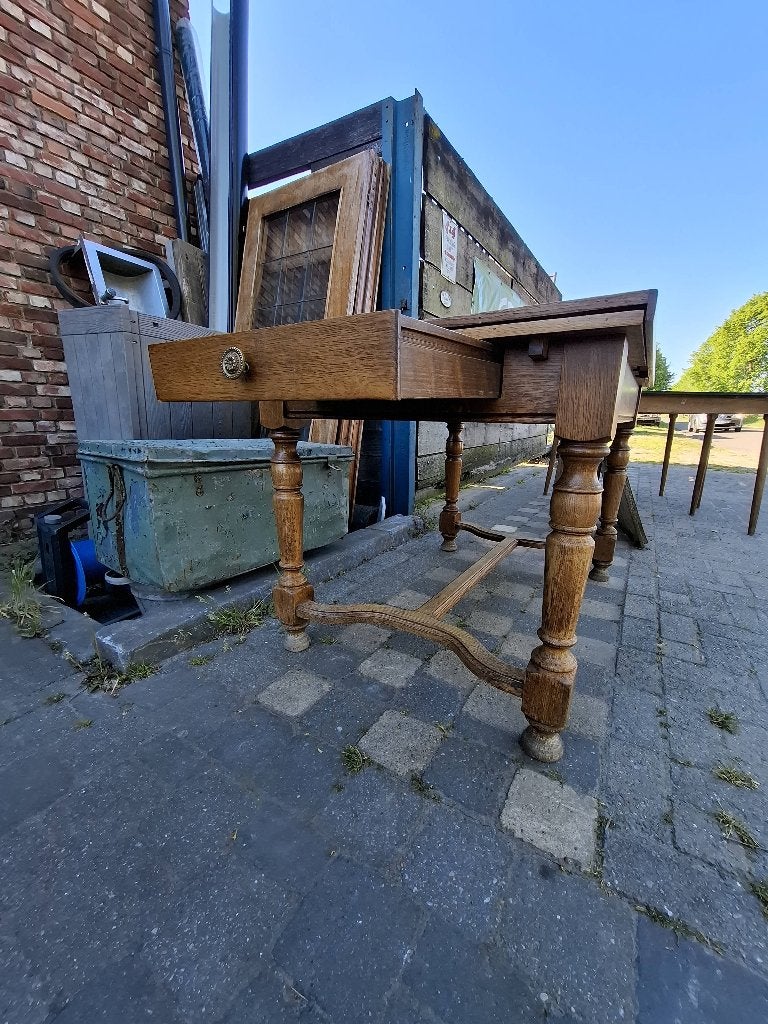 Eiken tafel, Huis en Inrichting, Ophalen, Gebruikt, 100 tot 150 cm, Eikenhout