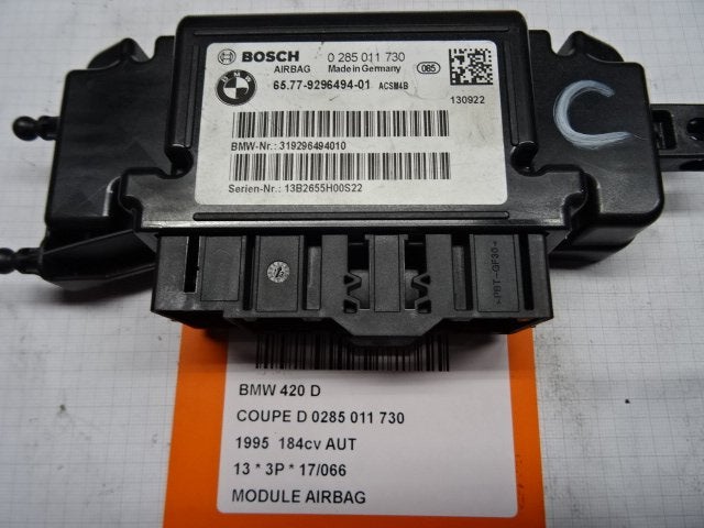 COMPUTER AIRBAG BMW 4 serie (F32) (0285011730), Gebruikt, BMW