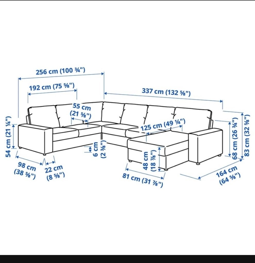 Canape vimle ikea, Maison & Meubles, Canapés | Coins salons complets, Enlèvement, Utilisé, Tissus, Modèle u