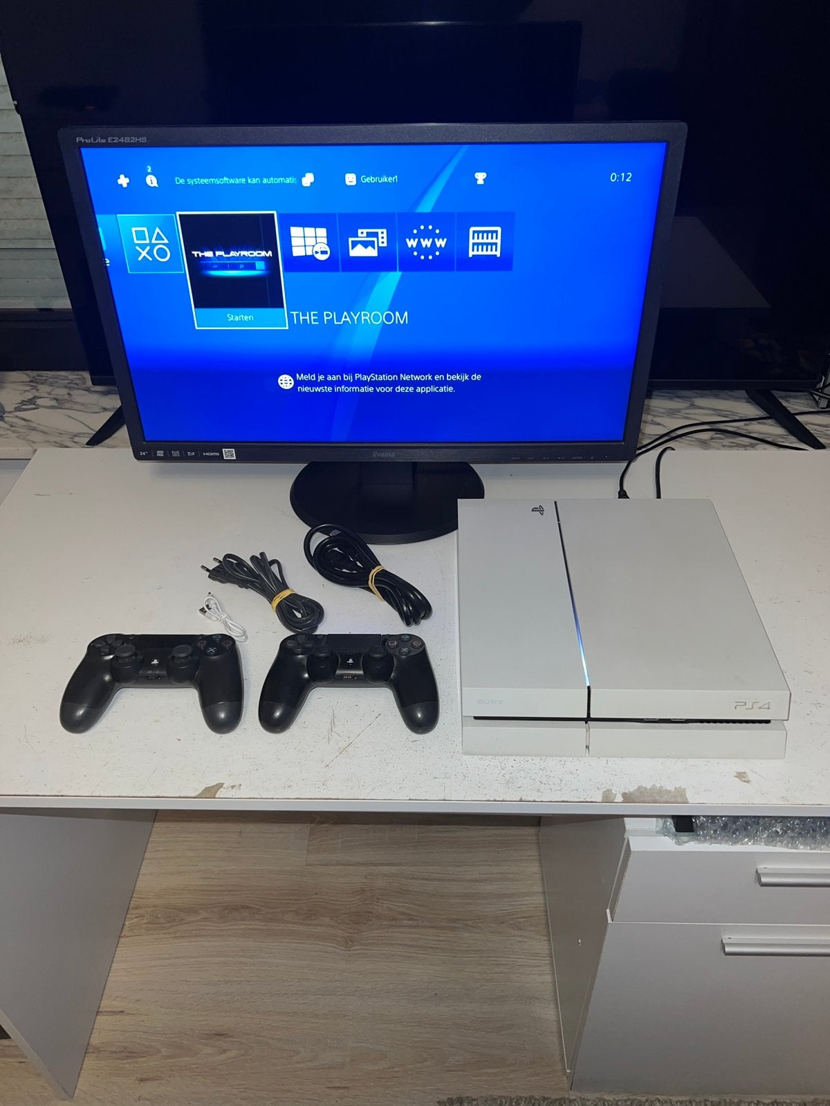 playstation 4 white 500gb, Ophalen, Refurbished