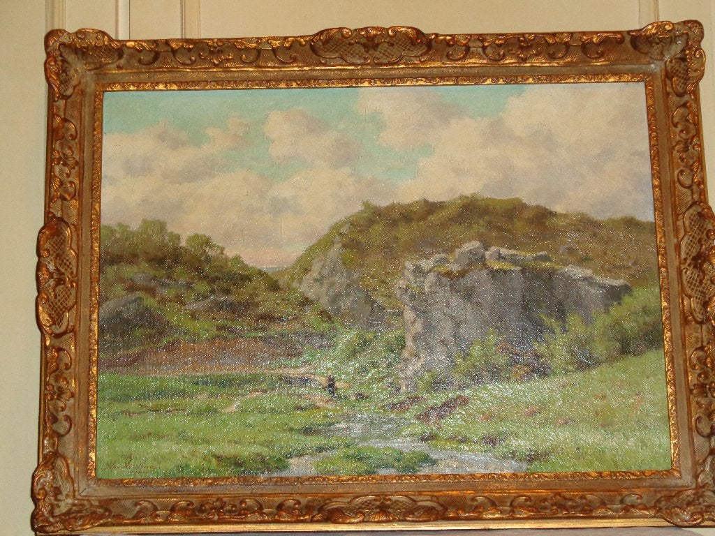Œuvre signée Alphonse Asselbergs, huile sur toile, Antiquités & Art, Enlèvement