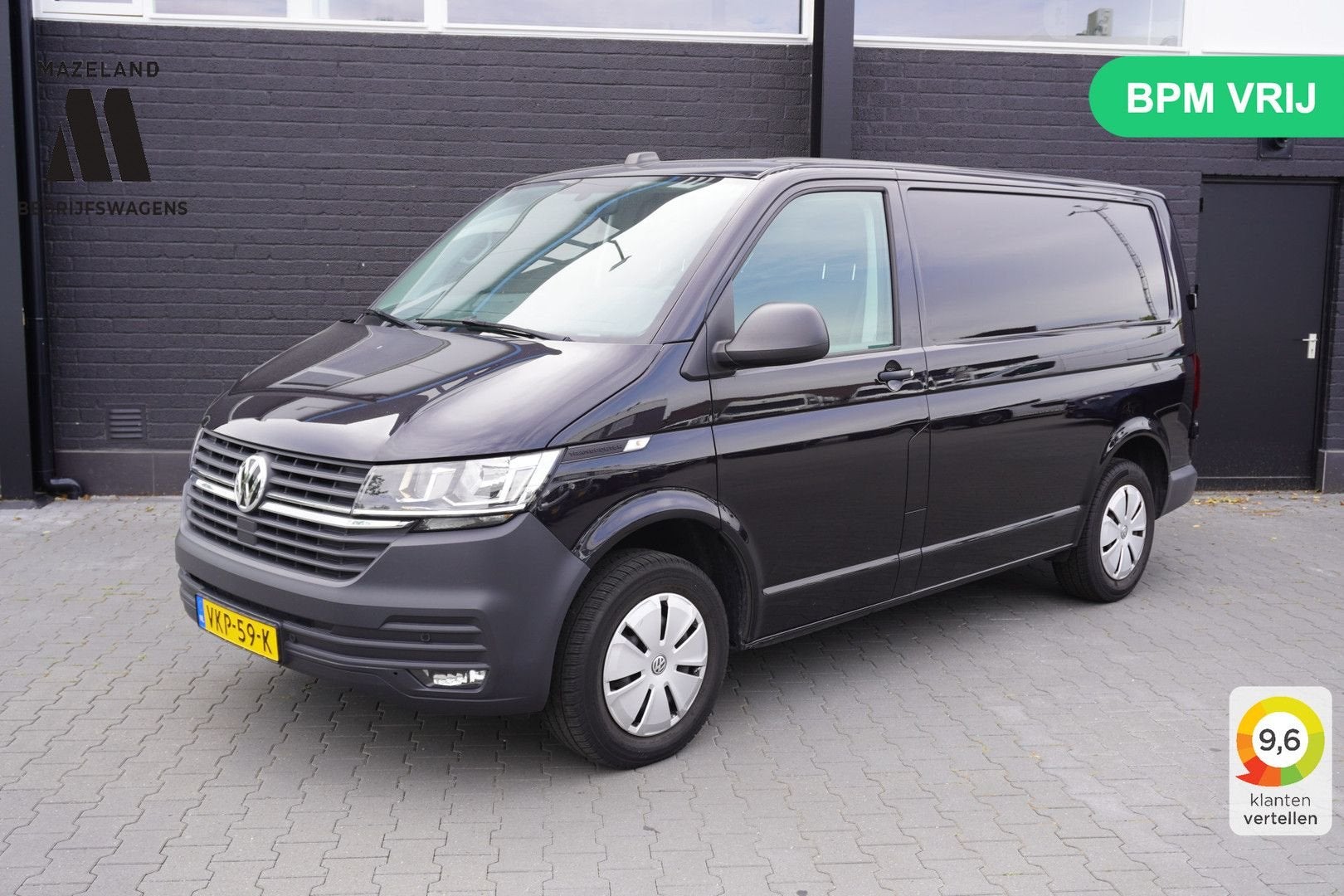 Volkswagen Transporter 2.0 TDI 150PK Automaat EURO 6 - Airco, Auto's, Automaat, Zwart, Bedrijf, Diesel
