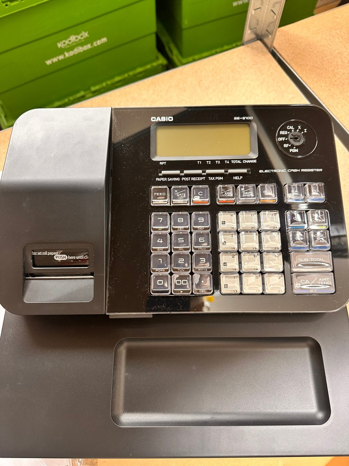 Electronisch kassa systeem Casio, Ophalen