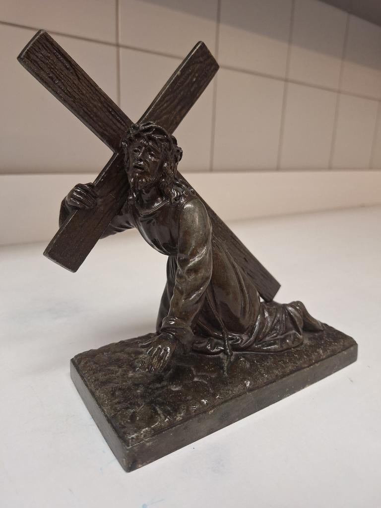 Jezus valt onder kruis, Ophalen of Verzenden, Koper