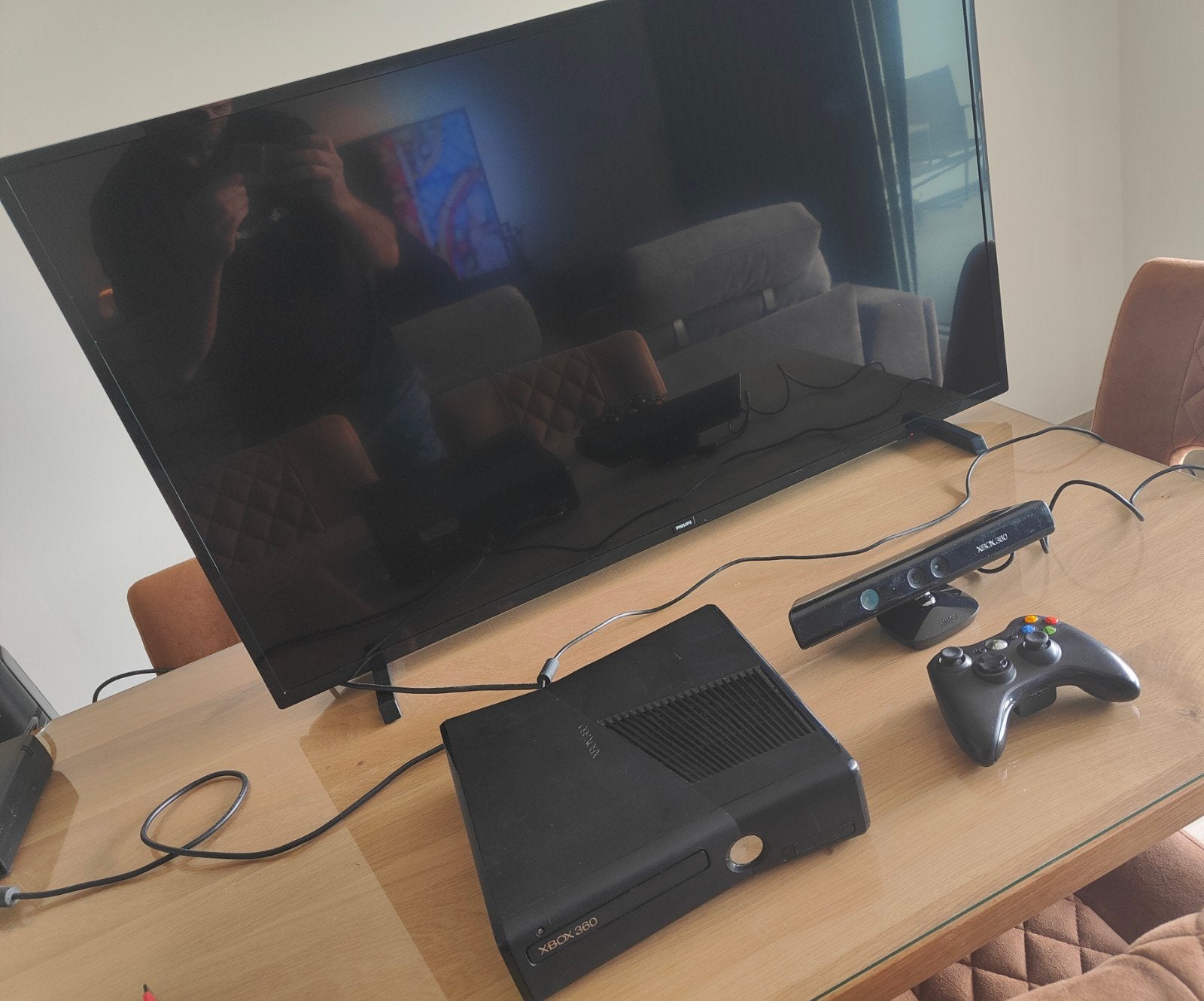 Xbox 360 + 1 manette + kinect, Enlèvement, Utilisé, Avec 1 manette, Avec kinect