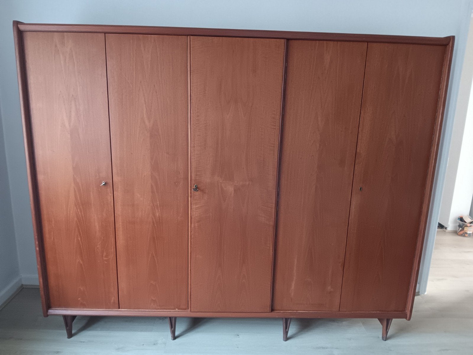 Prachtige 3-delige Mid-Century Teak Slaapkamerset, Maison & Meubles, Teck, Mid-Century, Enlèvement, Utilisé