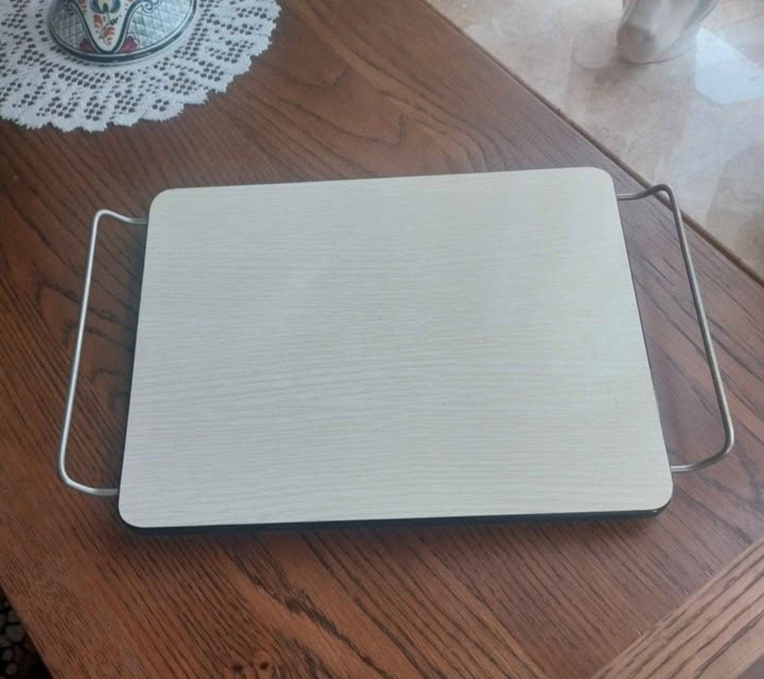 Sous-Plat avec poignée,  vintage 70's,  bois/formica, 34x22, Enlèvement, Bois
