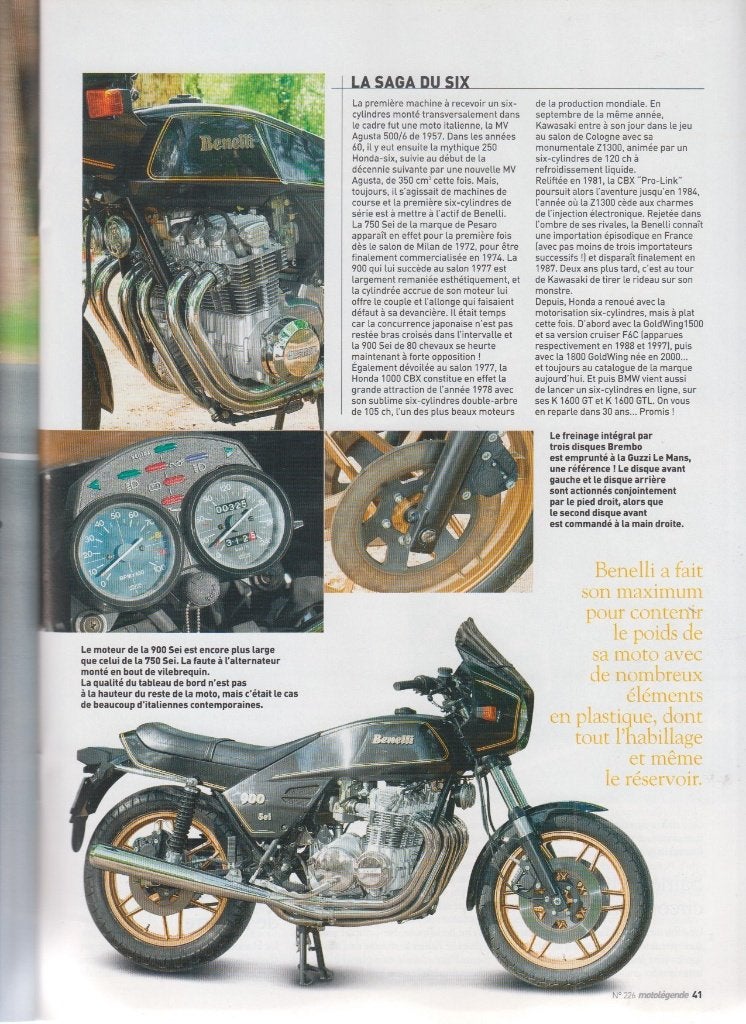 Moto Benelli 900 Sei collection, Verzenden, Gelezen