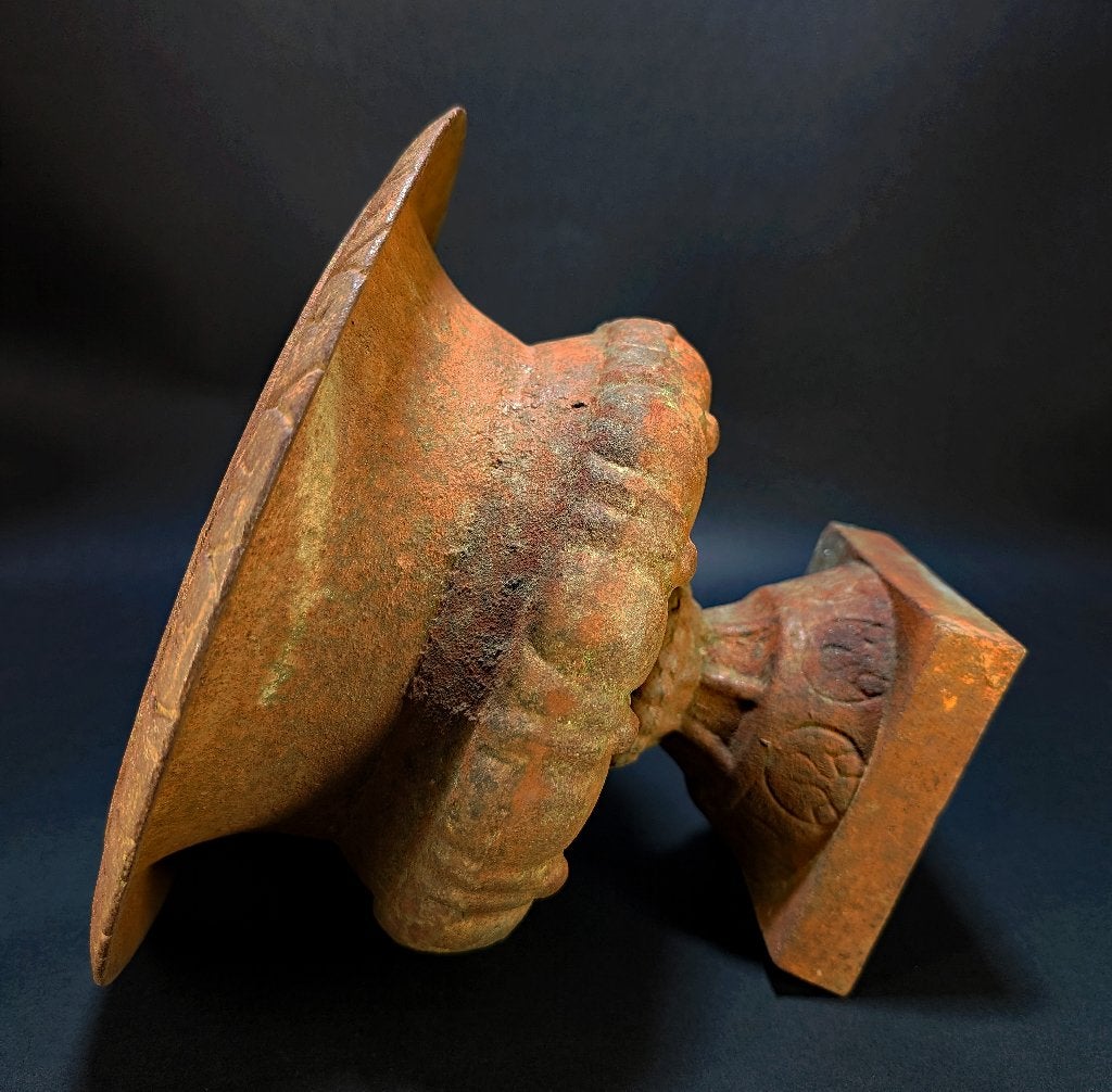 Ancienne Jardinière en Fonte – 27 cm – 5,5 kg, Enlèvement ou Envoi, Utilisé