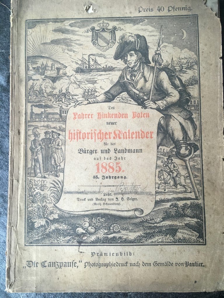 1885 - Neuer historischer Kalender für den Bürger Landmann, Enlèvement ou Envoi