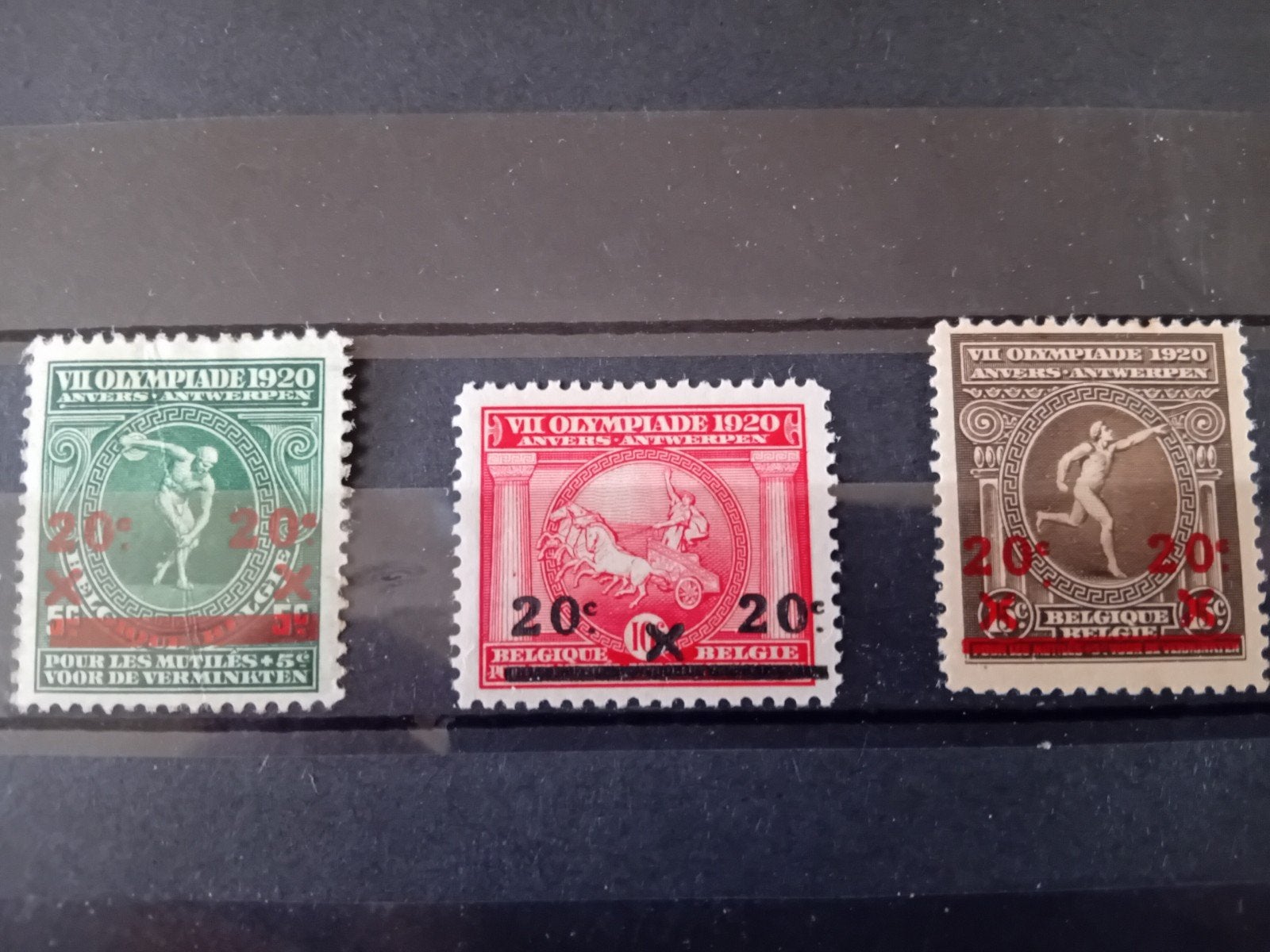 Timbres de Belgique n 184/186* lot 602B, Envoi, Neuf