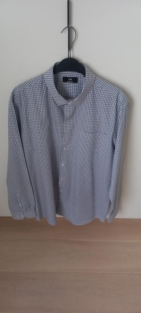 2 stuks,  heren hemden, Xl van C&A., Kleding | Heren, Overhemden, Zo goed als nieuw, Halswijdte 43/44 (XL), Blauw, Ophalen
