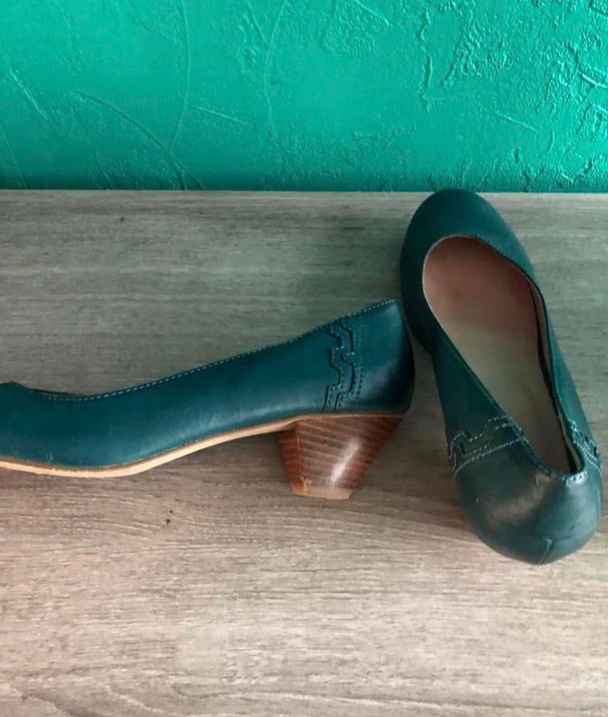 Groene damesschoenen maat 41, Ophalen, Schoenen met lage hakken, Zo goed als nieuw, Groen