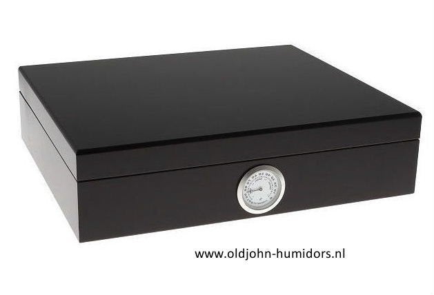 HUMIDOR GERMANUS ZWART 26 x 22,3 x 6,2 cm  - 30 sigaren  h44, Collections, Articles de fumeurs, Briquets & Boîtes d'allumettes