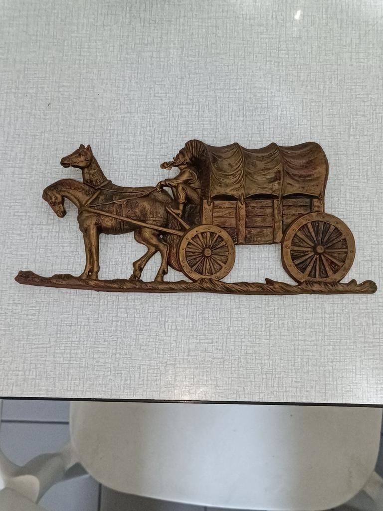 Deco murale chevaux avec calèche, Enlèvement ou Envoi
