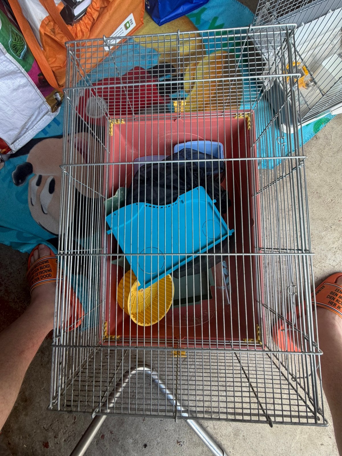 Hamsterkooi plus accessoires, Dieren en Toebehoren, Kooi, Minder dan 75 cm, Zo goed als nieuw, Hamster
