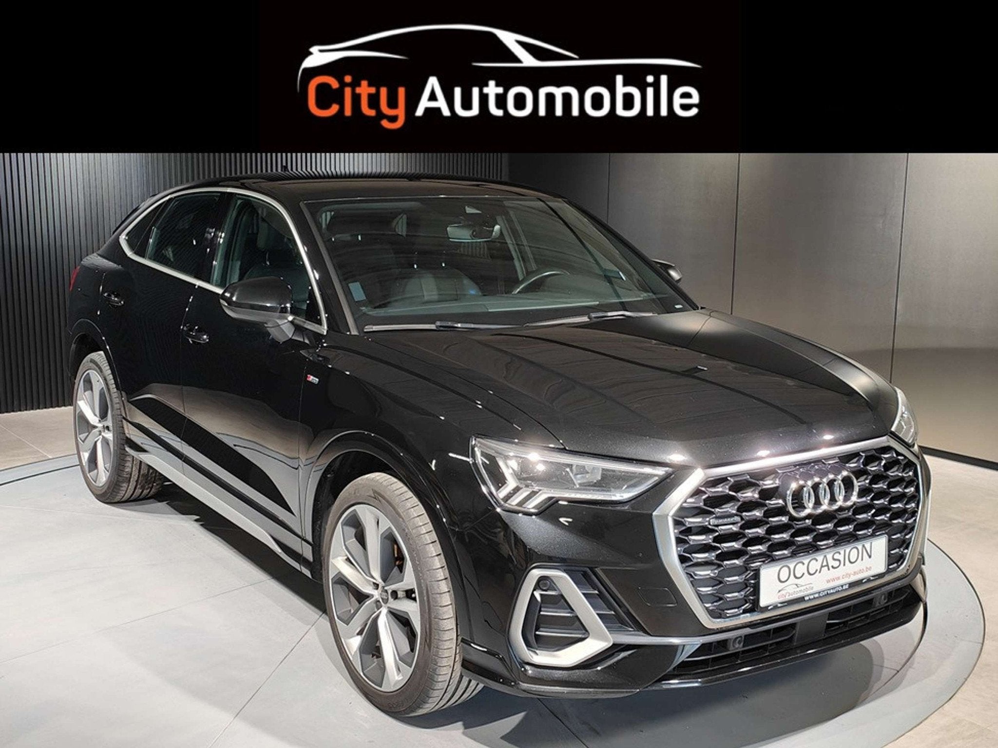 Audi Q3 Q3 SPORTBACK 40 TDI QUATTRO S-TRONIC S-LINE CAMERA, Automaat, Gebruikt, 4 cilinders, Zwart