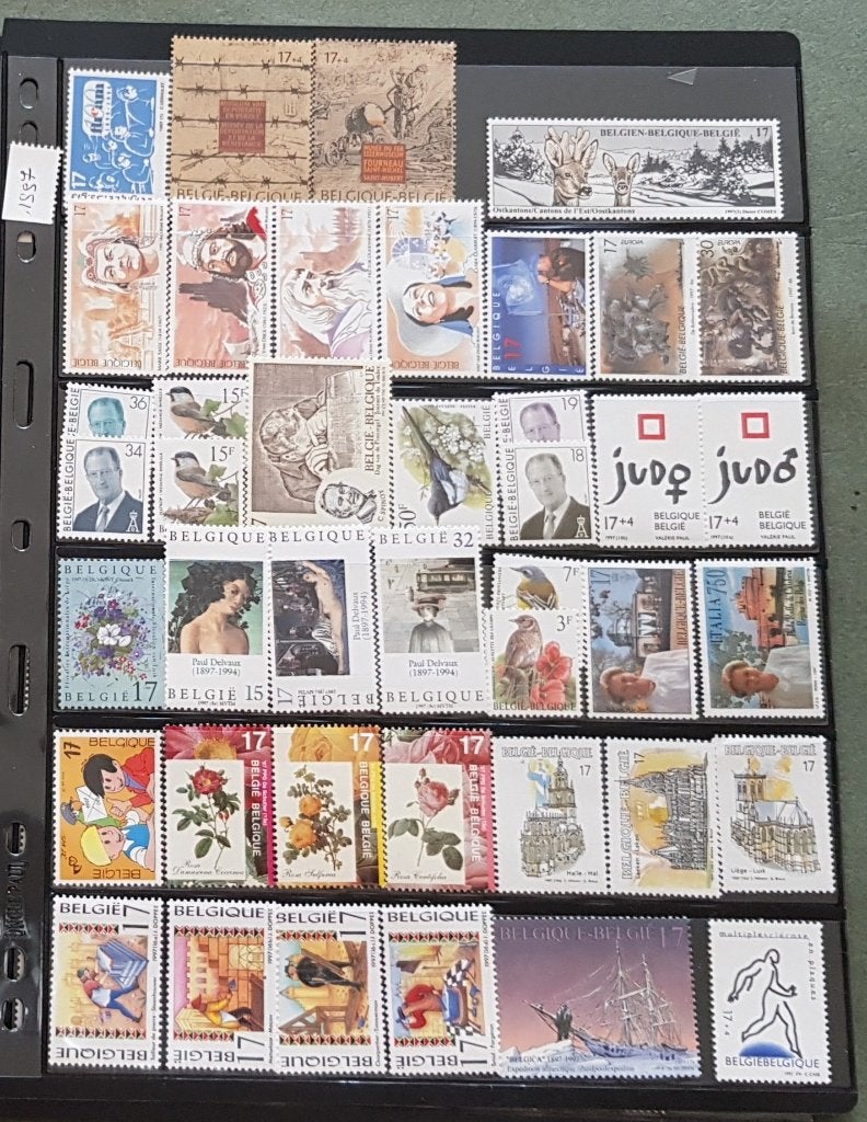 Timbres belges non oblitérés de 1997 à 2001, Timbres & Monnaies, Enlèvement ou Envoi, Non oblitéré, Timbre-poste, Non oblitéré