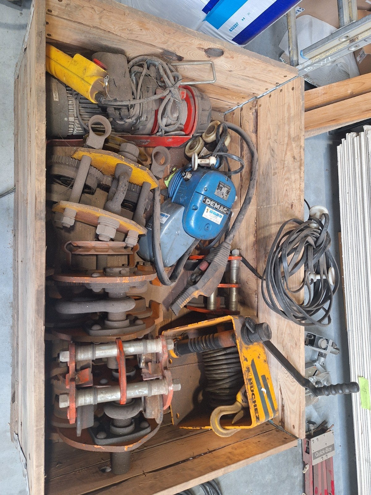 Takels, winches, loopkatten, Doe-het-zelf en Bouw, Ophalen