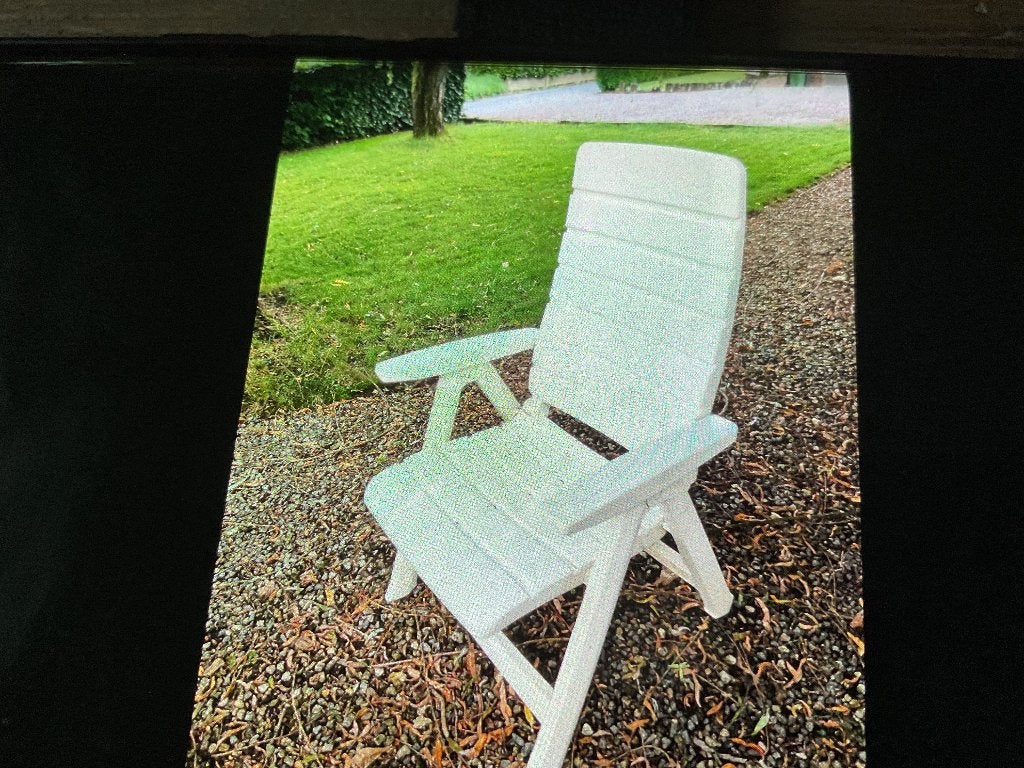 Tuintafel en stoelen gratis. Tafel 90 op 160 cm., Jardin & Terrasse, Chaises de jardin, Enlèvement, Utilisé, Synthétique