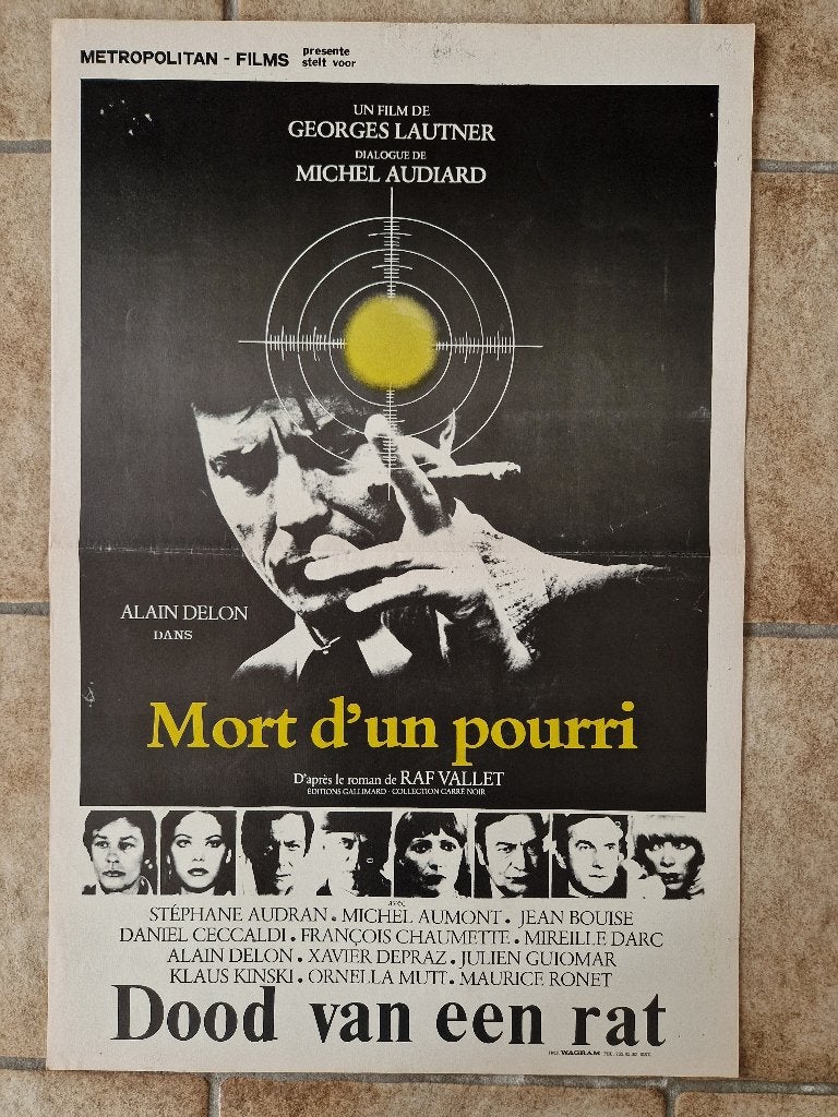 filmaffiche Alain Delon Mort d'un pourri 1977 filmposter, Enlèvement ou Envoi, Rectangulaire vertical, A1 jusqu'à A3, Comme neuf