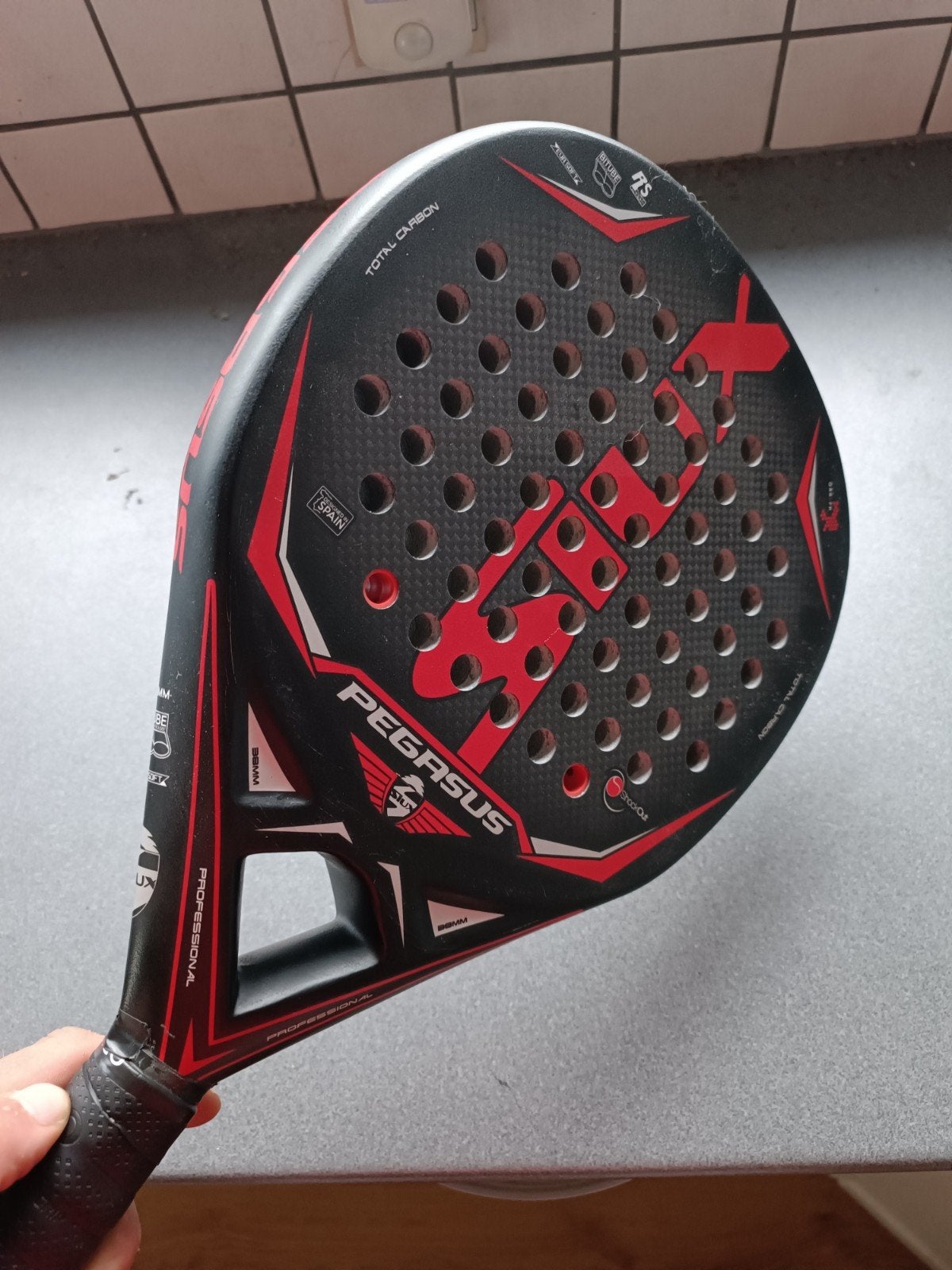 Siux pegasus 3k carbon Elite padel raket., Enlèvement, Comme neuf, Raquette de padel