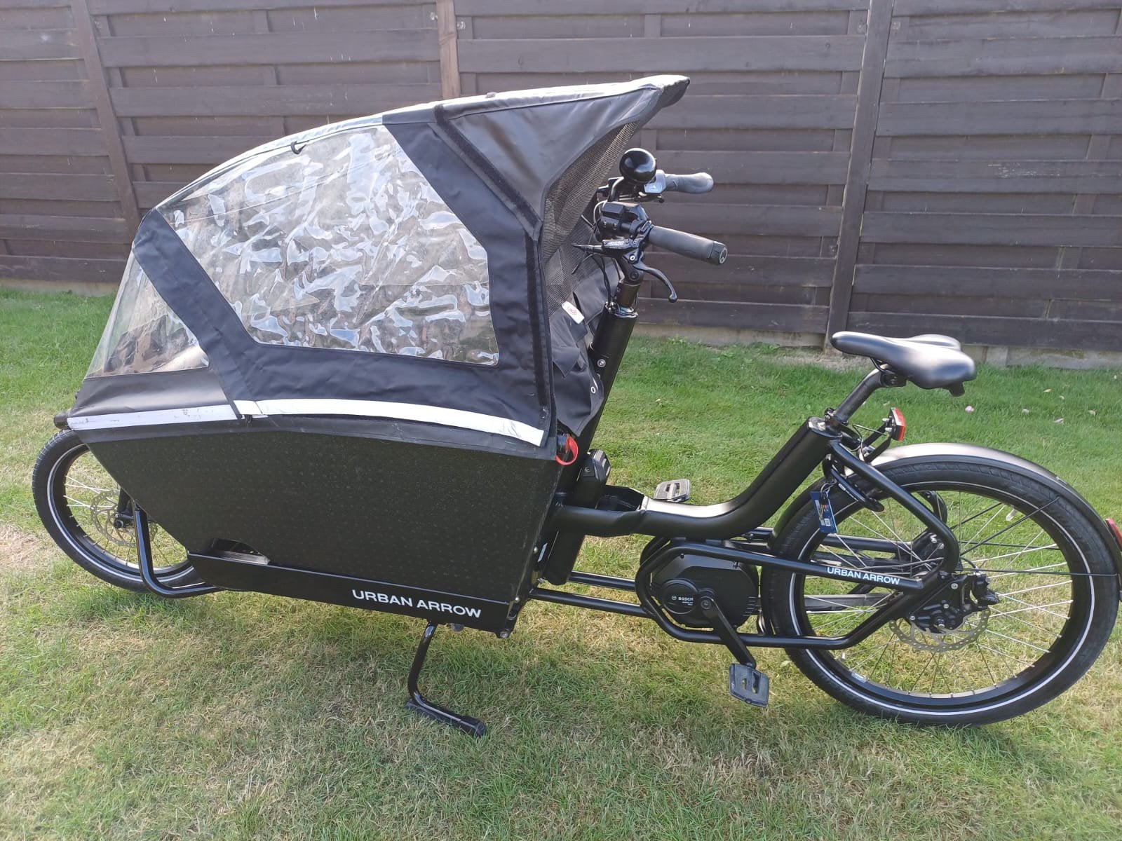 Elektrische bakfiets Urban Arrow Family, met garantie, Fietsen en Brommers, Zo goed als nieuw, 2 kinderen, Elektrisch, Schijfrem