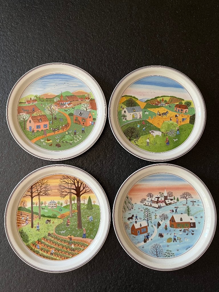De vier seizoenen borden, Antiek en Kunst, Ophalen