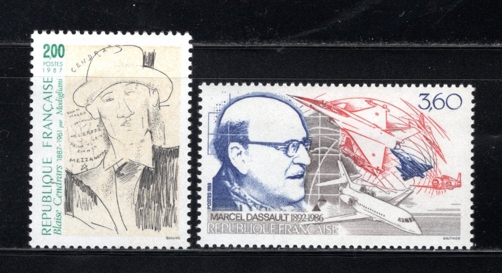 FRANCIA Lot 1987 MNH, Envoi, Non oblitéré