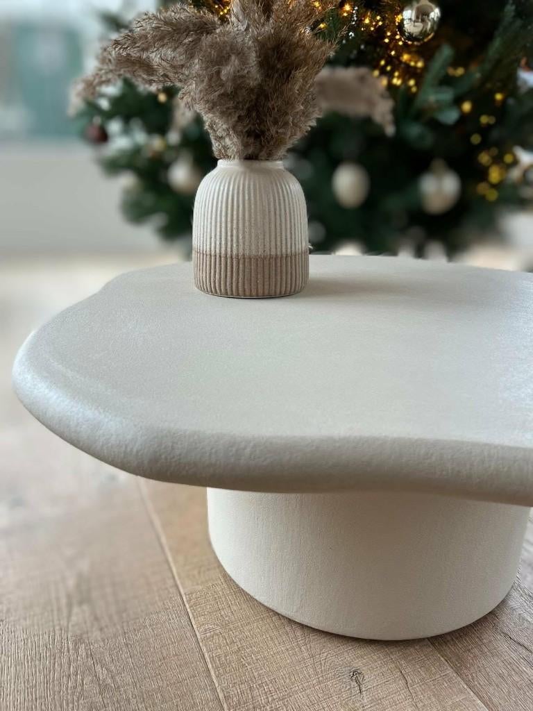 Nieuwe Mortex salontafel zandkleur – Ø80 cm – H31 cm, Maison & Meubles, Tables | Tables de salon, Neuf, Moins de 50 cm, 50 à 100 cm