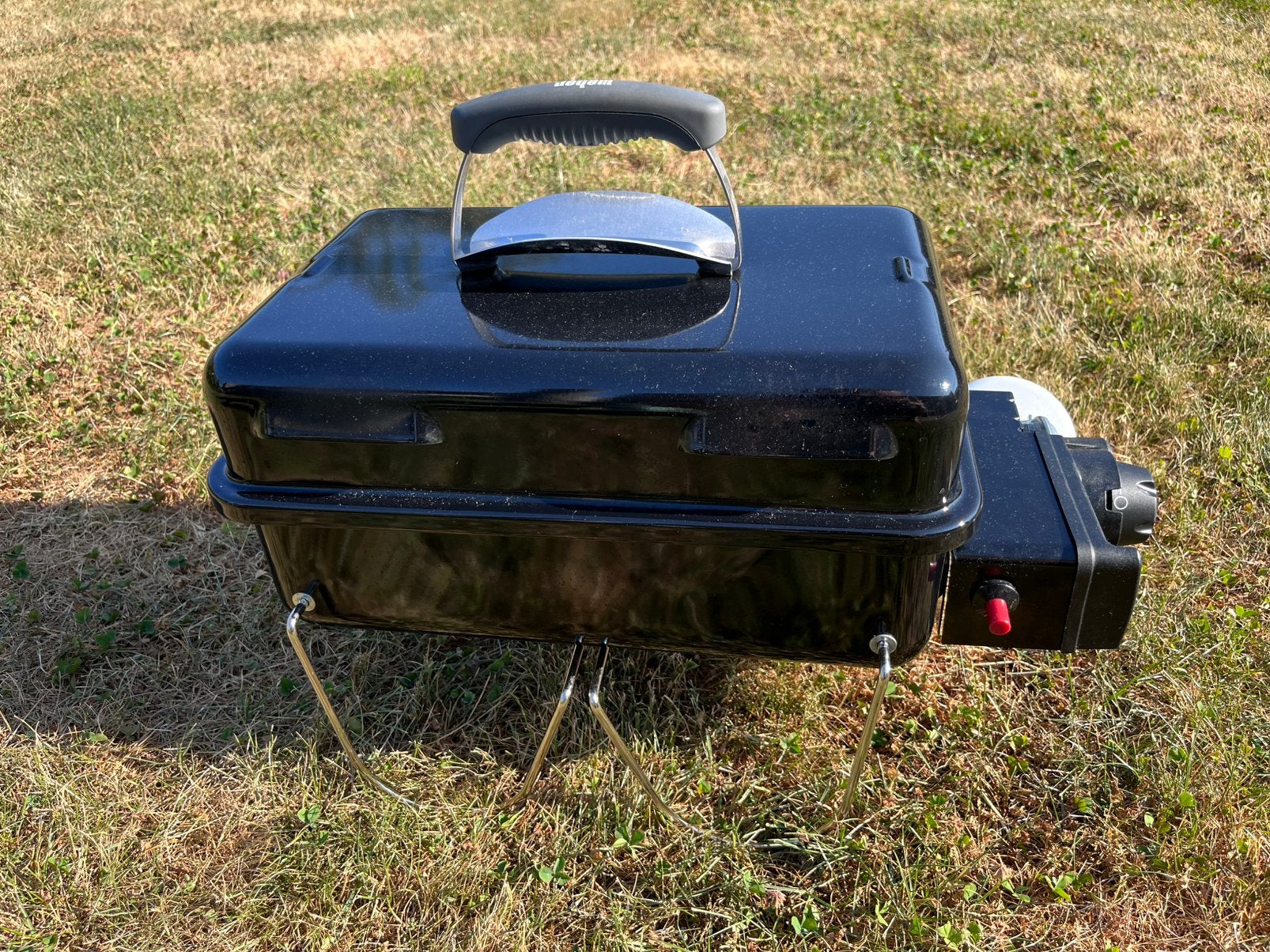 Weber Go-Anywhere gas barbeque, Jardin & Terrasse, Barbecues à gaz, Enlèvement, Utilisé, Weber