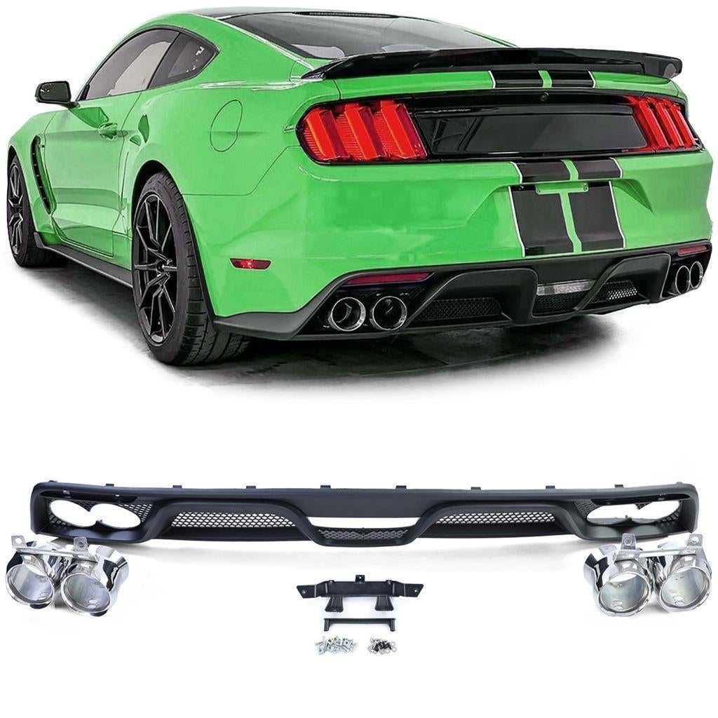 Diffuser Shelby GT350 look Dubbele Uitaat Ford Mustang MK6, Envoi