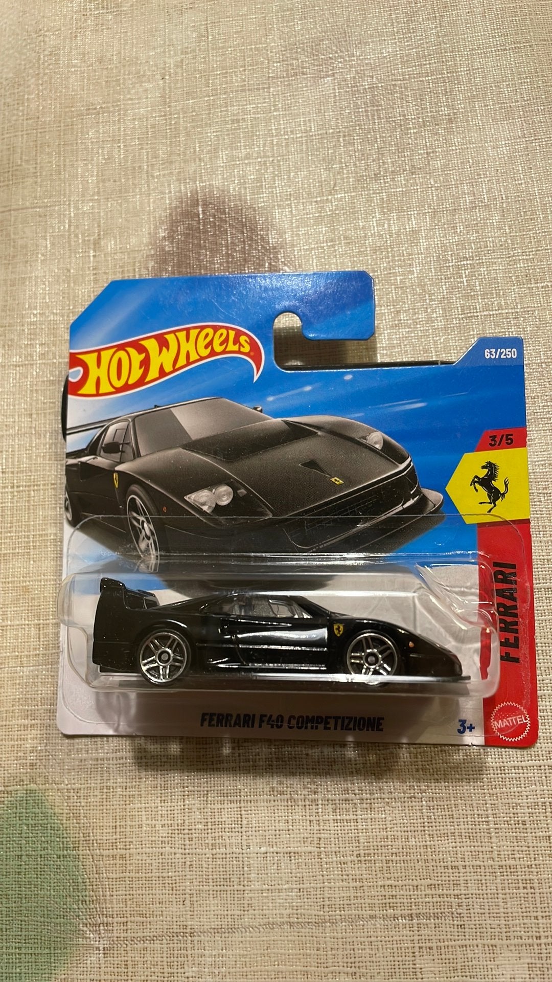Zeldzame Hot Wheels Ferrari F40 Competizione Zwart, Hobby en Vrije tijd, Ophalen of Verzenden, Nieuw