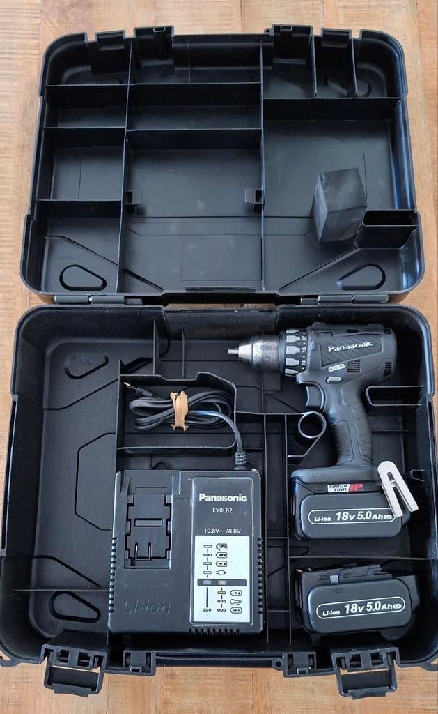 Panasonic accuboormachine schroefmachine 18 volt 5.0 AH ACCU, Bricolage & Construction, Outillage | Foreuses, Vitesse variable