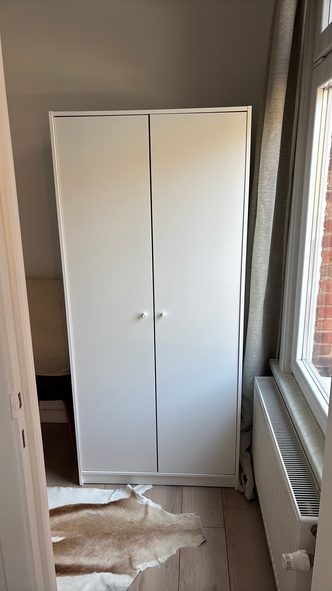 Ikea kleerkast KLEPPSTAD wit, 79x55x176 cm, Ophalen, Zo goed als nieuw