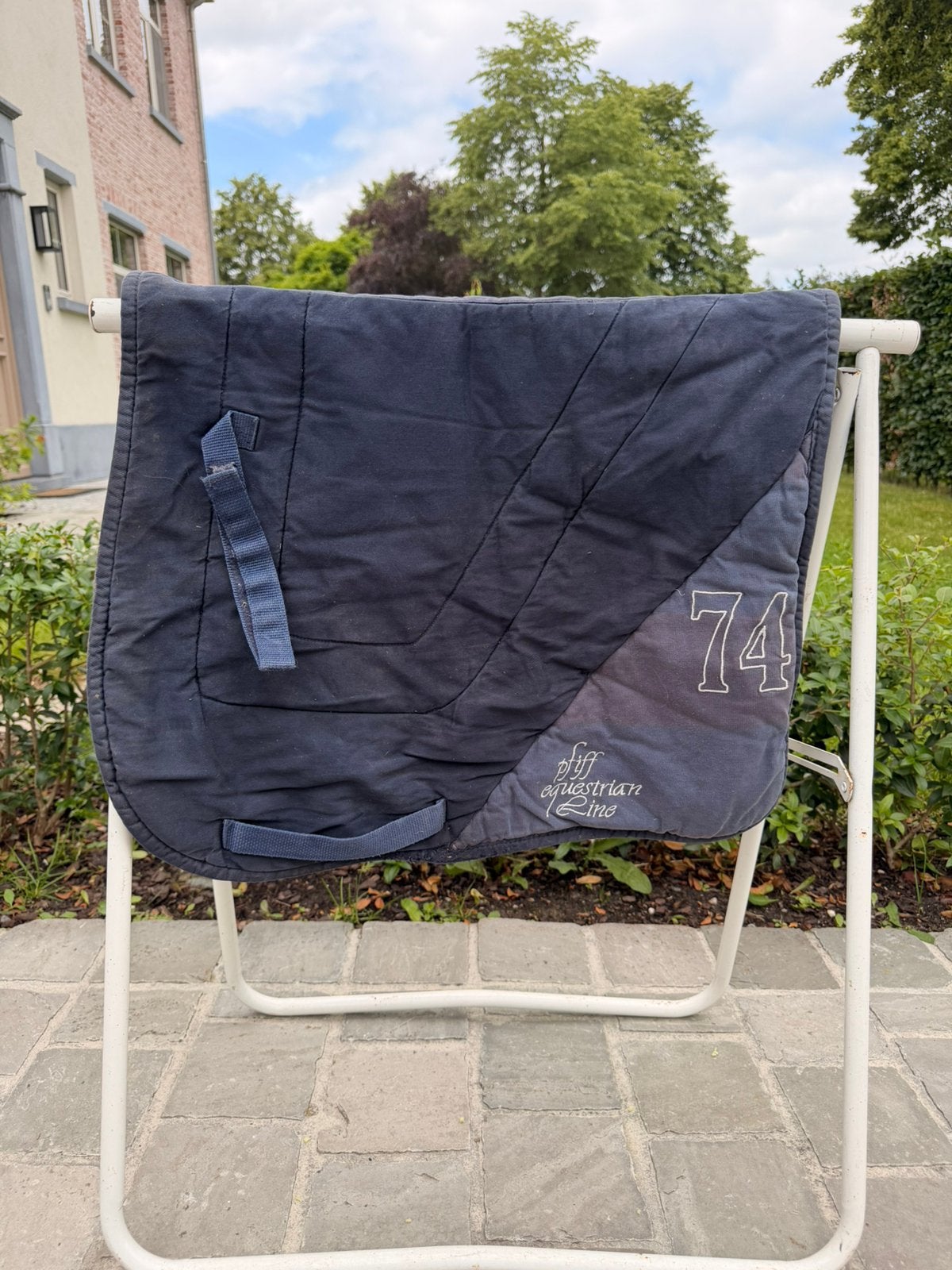 Blauw zadeldekje, Dieren en Toebehoren, Ophalen, Zo goed als nieuw, Blauw, Zadeldekje