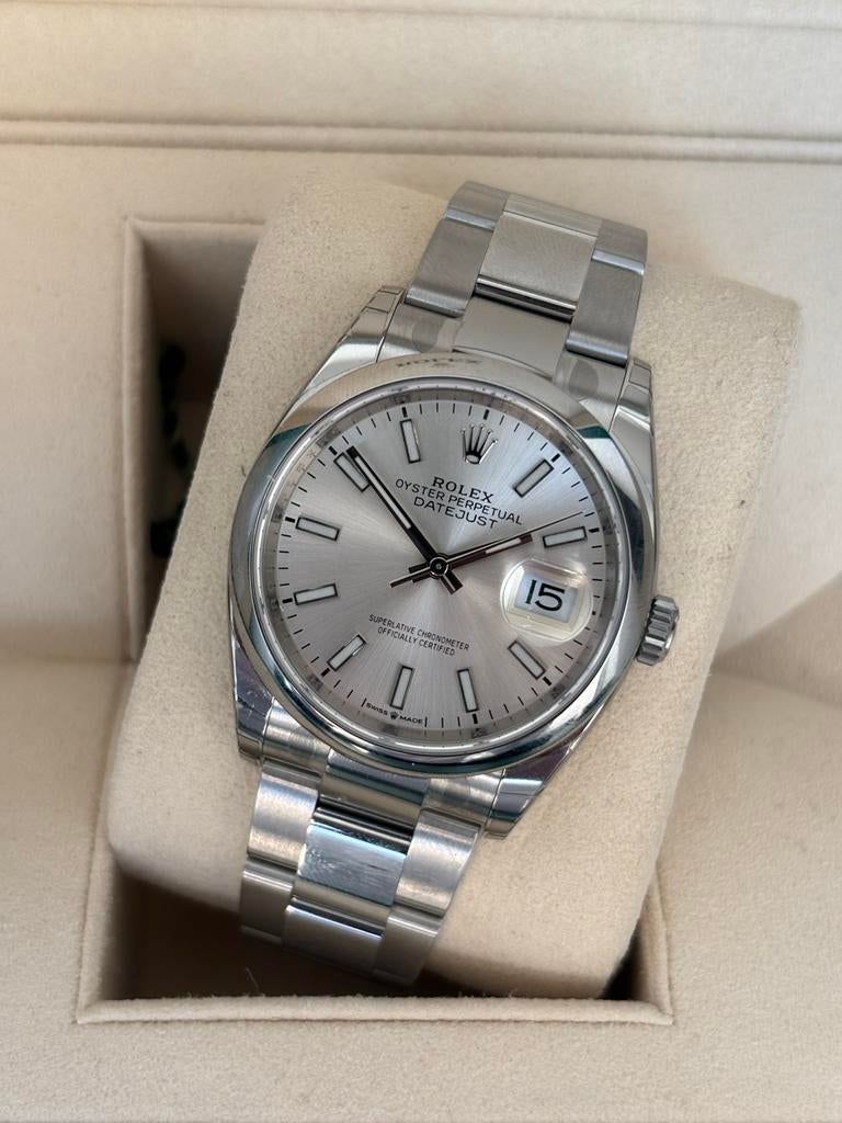 Rolex Datejust 36 mm - Full set - 2021 - Nieuw, Handtassen en Accessoires, Horloges | Heren, Ophalen of Verzenden, Nieuw, Polshorloge