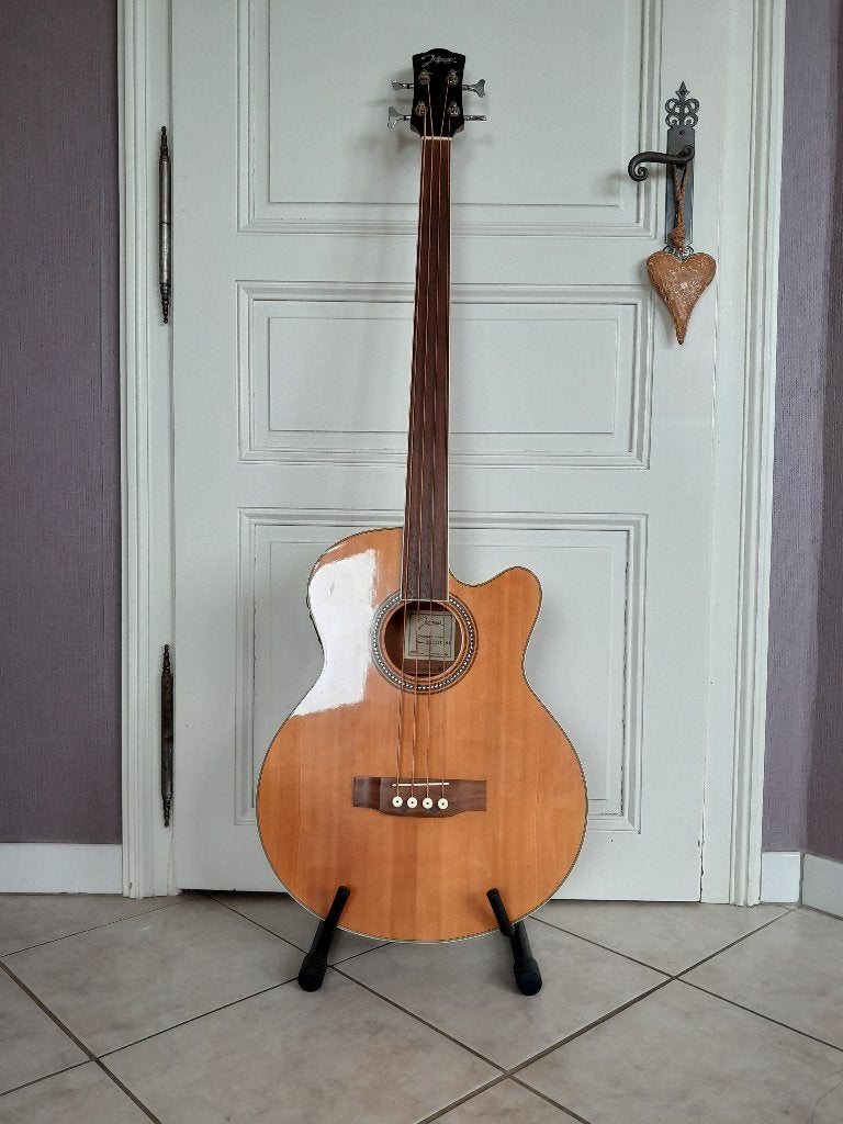 Guitare basse Johnson JB-24F-NA, Enlèvement, Comme neuf, Semi-acoustique, Fretless