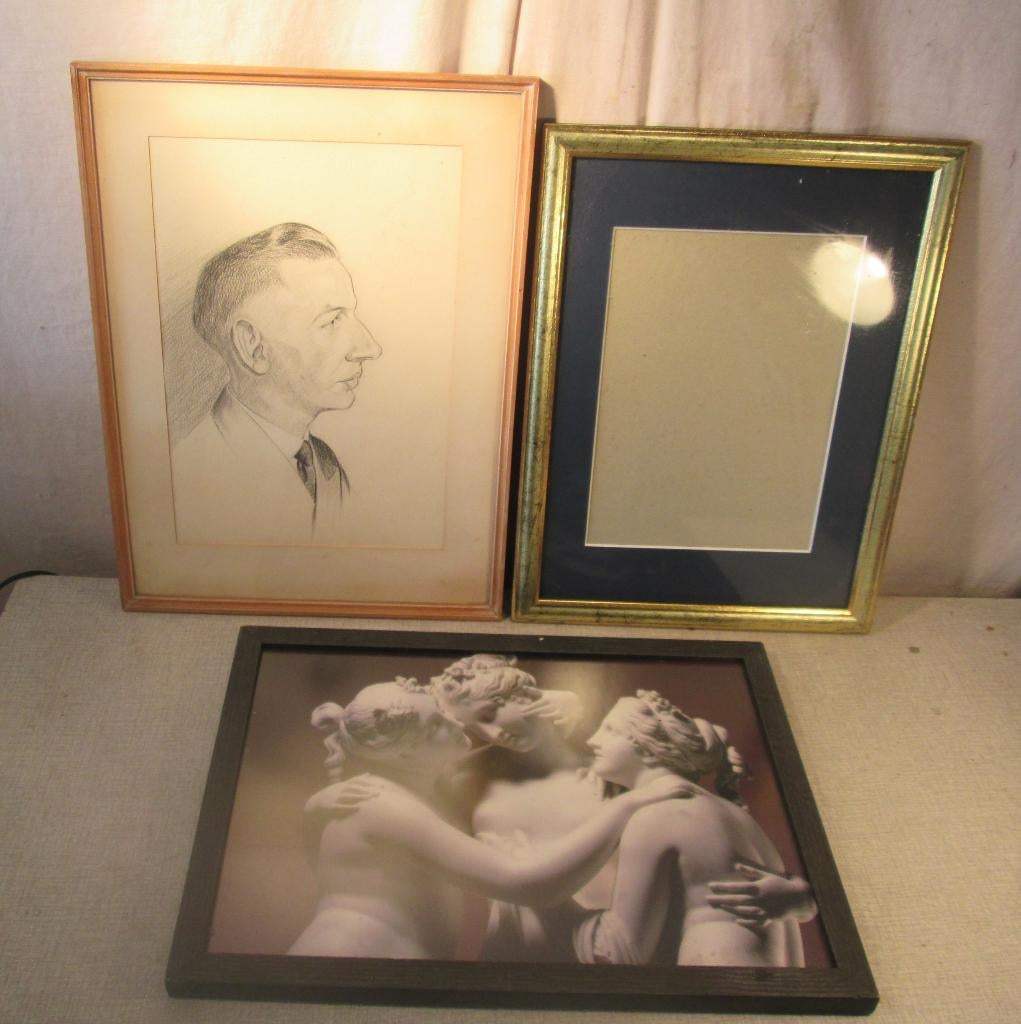 3 magnifiques cadres photo en bois - 42 x 32, Enlèvement ou Envoi, Comme neuf