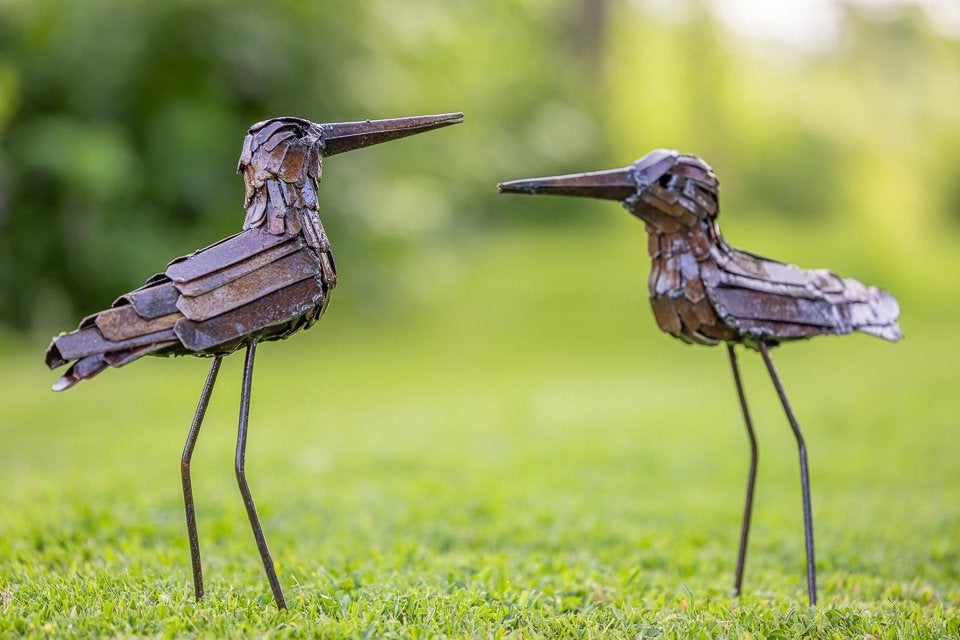 Beaux oiseaux - échassier en métal, Mammifère, Enlèvement ou Envoi, Métal, 20 - 50 cm