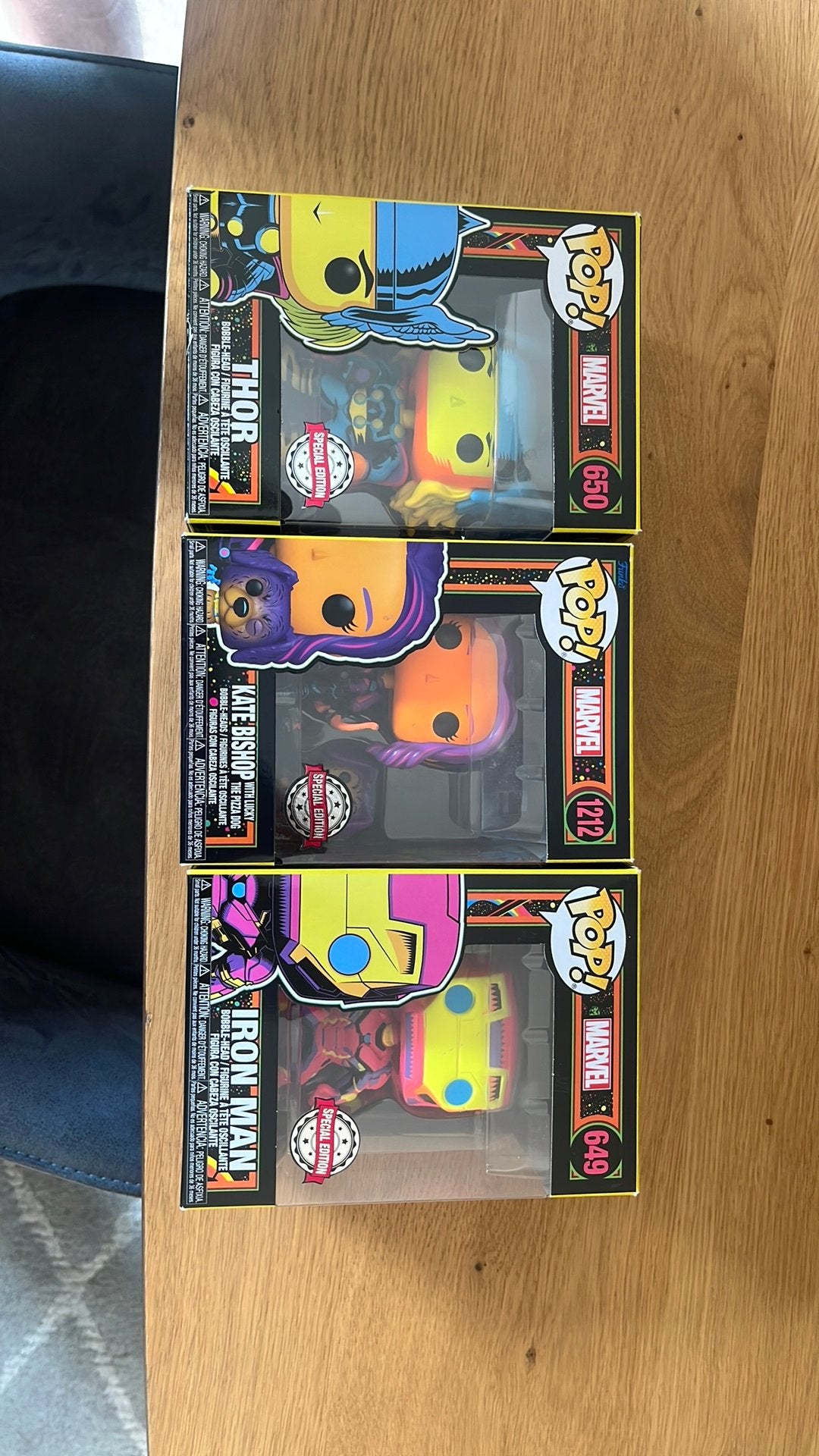 3 pop marvel thor kate bishop iron man, Hobby en Vrije tijd, Ophalen, Zo goed als nieuw