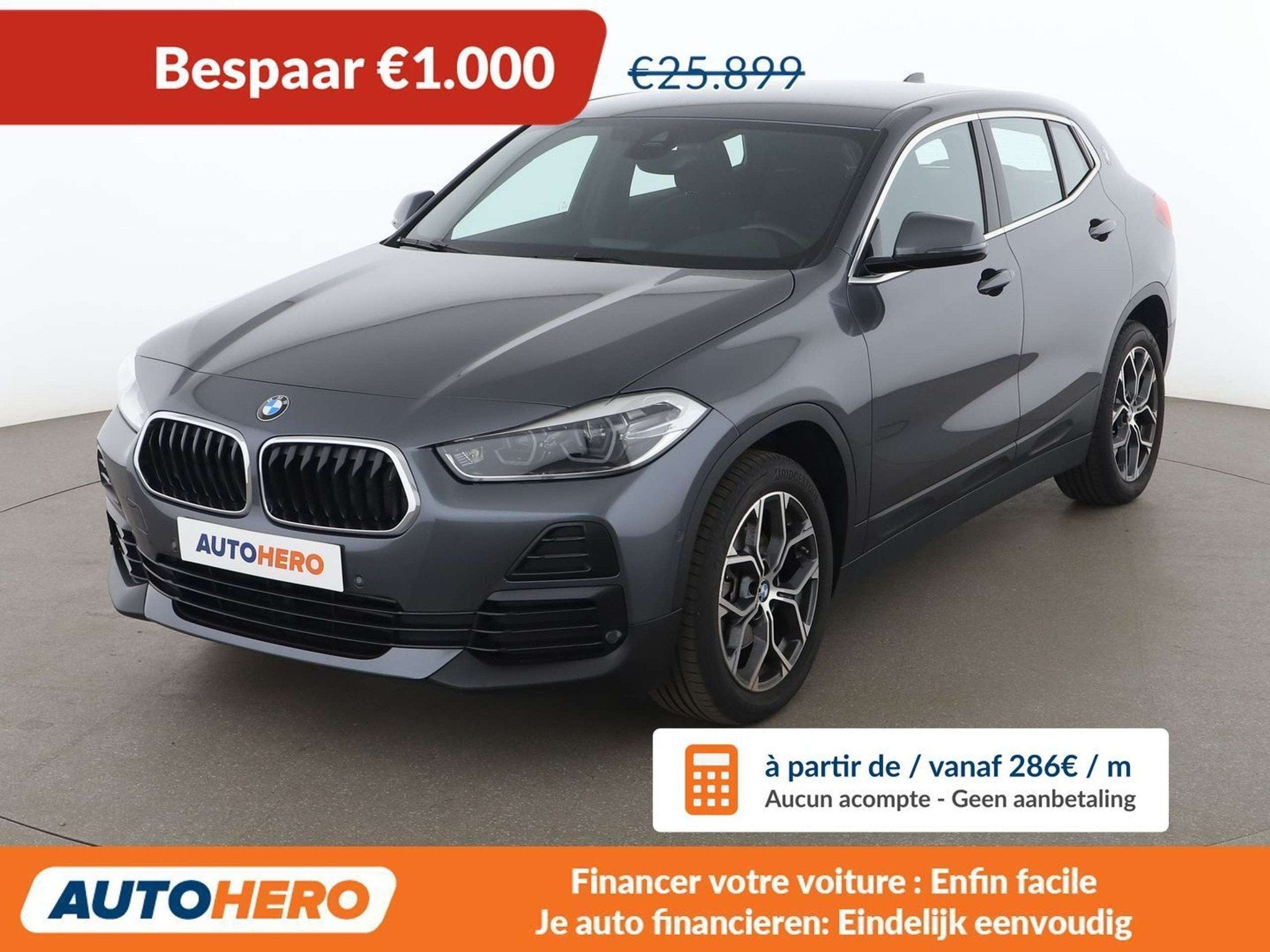 BMW X2 xDrive 18d (bj 2022, automaat), Auto's, Automaat, 1675 kg, 150 pk, Zilver of Grijs