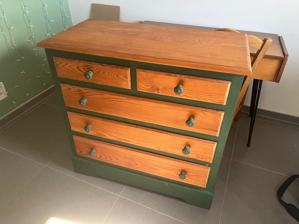 Commode, Ophalen, Gebruikt, 5 laden of meer, Eikenhout