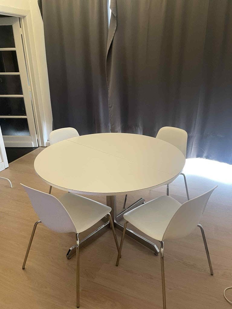 Tafel met 4 stoelen, Ophalen, Gebruikt, Vier personen