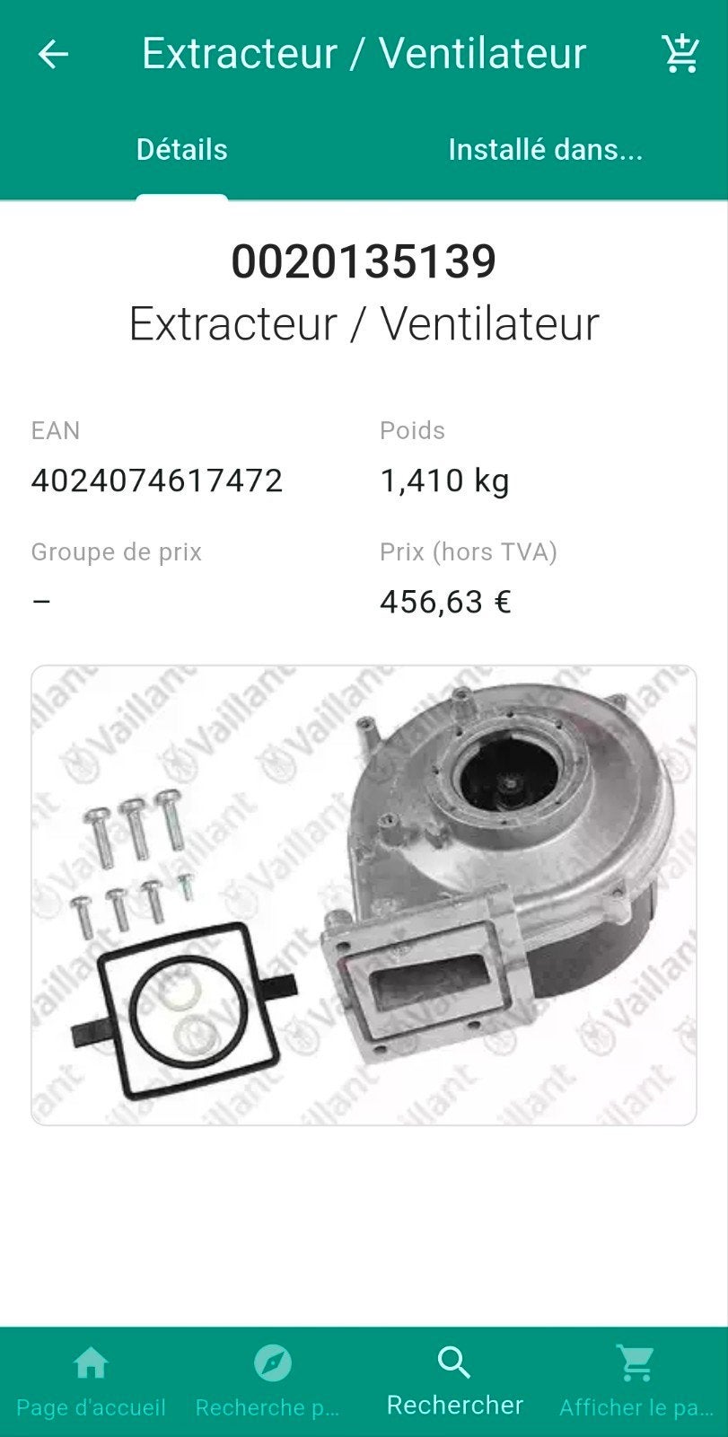 Ventilateur Vaillant ecoTEC Plus VC 356/5-5 (E-BE) R6 Neuf., Enlèvement ou Envoi, Neuf