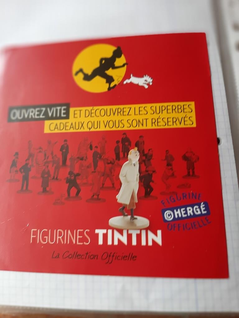 Kuifje 3  folders en lose bladen des figures tintin, Envoi, Tintin