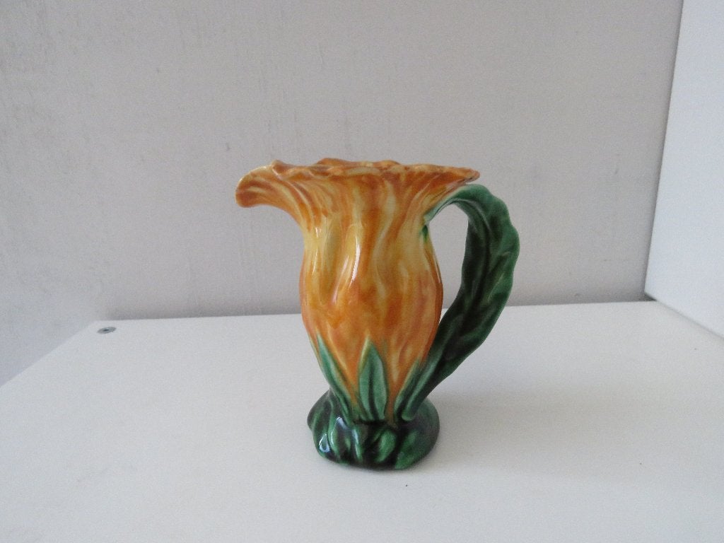 Vase barbotine à fleurs des années 70, Antiquités & Art, Enlèvement ou Envoi