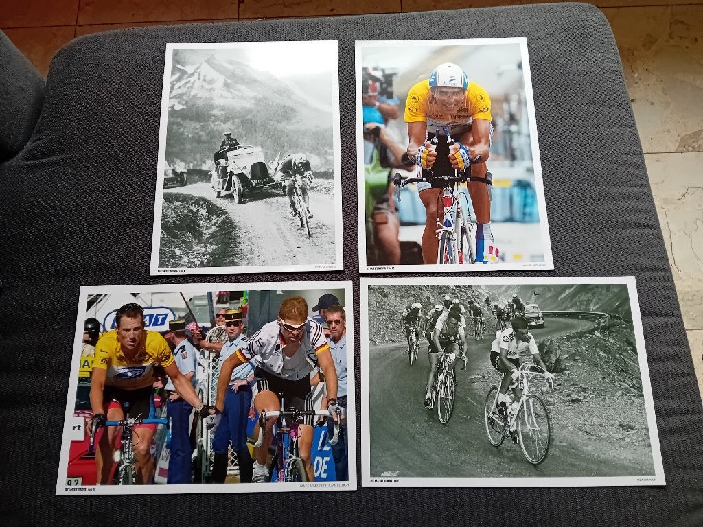 Lot De 4 Grandes Affiches Photos Cyclisme Wielrenner, Enlèvement ou Envoi, Comme neuf