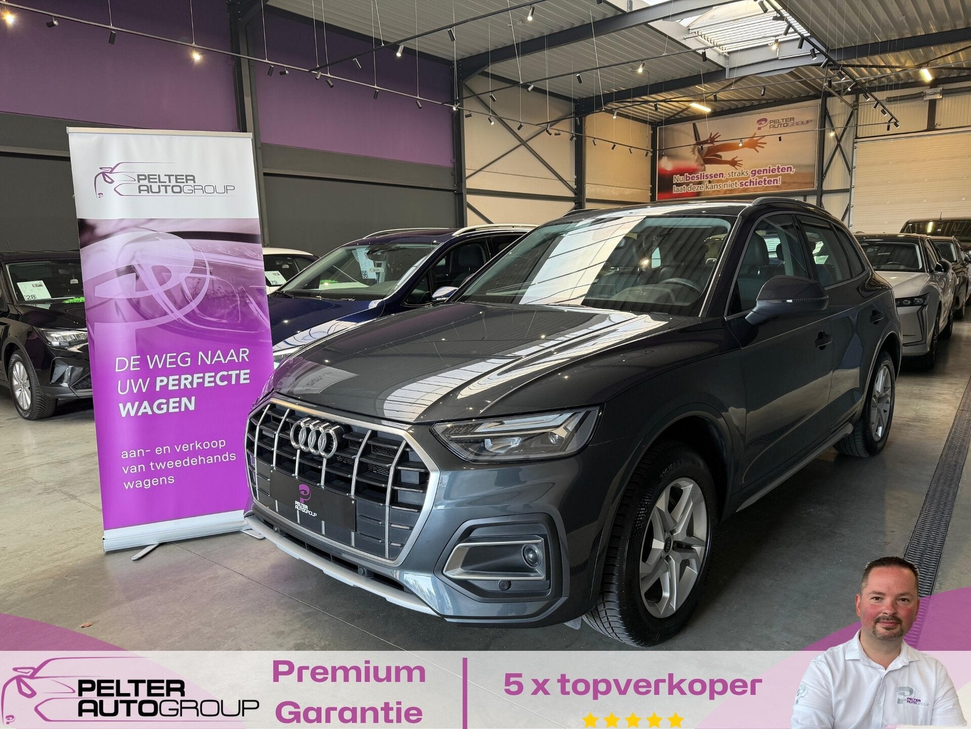 Audi Q5 PHEV 50 TFSIe Quattro S-Tronic Leder GPS Camera BTW, Autos, Audi, 0 kg, Argent ou Gris, Euro 6, Q5